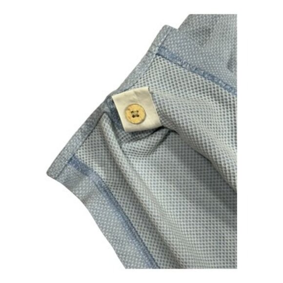 Tommy Bahama Polo Shirt Men M Silk Cotton Blue TB Logo Golf Resort Tee Classic - Picture 6 of 15